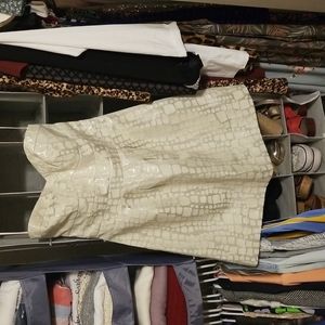 American Eagle cream strapless dress